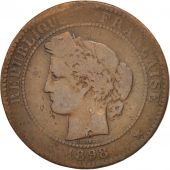 France, Crs, 10 Centimes, 1898, Paris, F(12-15), Bronze, KM:815.1