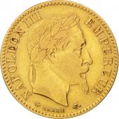 France, Napoleon III, 10 Francs, 1865, Paris, EF(40-45), Gold, KM 800.1
