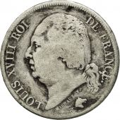France, Louis XVIII, 2 Francs, 1823, Paris, TB, Argent, KM:710.1, Gad 513