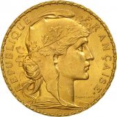 France, Marianne, 20 Francs, 1908, MS(60-62), Gold, KM:857, Gadoury:1064a
