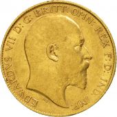 Coin, Great Britain, Edward VII, 1/2 Sovereign, 1910, AU(50-53), Gold, KM:804