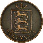 Guernsey, 4 Doubles, 1903, Heaton, Birmingham, EF(40-45), Bronze, KM:5