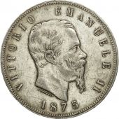 Italie, Vittorio Emanuele II, 5 Lire, 1875, Milan, TTB, Argent, KM:8.3