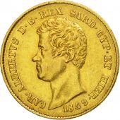 ITALIAN STATES,SARDINIA,Carlo Alberto,20 Lire,1849,Genoa,AU(50-53),Gold,KM 131.2