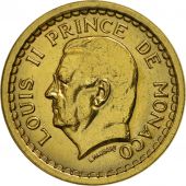Monaco, Louis II, 2 Francs, 1943, AU(55-58), Aluminum-Bronze, KM:121a