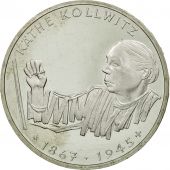 GERMANY - FEDERAL REPUBLIC, 10 Mark, 1992, Karlsruhe, MS(63), Silver, KM 178