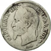 France, Napoleon III, 2 Francs, 1870, Paris, B+, Argent, KM 807.1, Gad 527