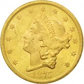 tats-Unis, Liberty Head, $20, Double Eagle, 1875, San Francisco,TTB+, KM 74.2