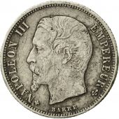 France, Napoleon III, 50 Centimes, 1860, Strasbourg, VF(30-35), KM 794.2