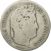 France, Louis-Philippe, Franc, 1845, Lille, B+, Argent, KM:748.13, Gadoury:453
