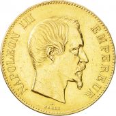 France, Napoleon III,100 Francs, 1858, Paris, AU(50-53), Gold, KM 786.1