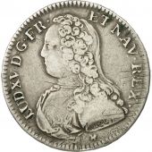 France, Louis XV, 1/2 cu aux branches dolivier, 1726, VF(30-35), KM 484.13