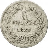 France, Louis-Philippe, 5 Francs, 1839, Lyon, TB, Argent, KM:749.4, Gadoury:678