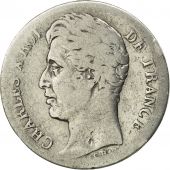 France, Charles X, 1/2 Franc, 1828, Strasbourg, F(12-15), Silver, KM:723.3