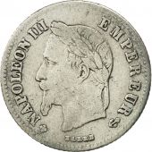 France, Napoleon III, 20 Centimes, 1866, Strasbourg, VF(30-35), KM 805.2