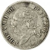 France, Louis XVIII, 1/4 Franc, 1822, Rouen, VF(30-35), Silver, KM 714.2