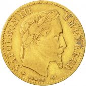 France, Napoleon III, 10 Francs, 1864, Paris, VF(30-35), Gold, KM 800.1