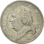France, Louis XVIII, 5 Francs, 1820, Rouen, TB+, Argent, KM:711.2, Gad 614
