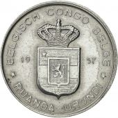 Belgian Congo, RUANDA-URUNDI, Franc, 1957, AU(50-53), Aluminum, KM:4