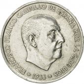 Spain, Caudillo and regent, 100 Pesetas, 1966 (67), AU(55-58), Silver, KM:797