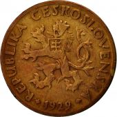 Czechoslovakia, 5 Haleru, 1929, AU(50-53), Bronze, KM:6
