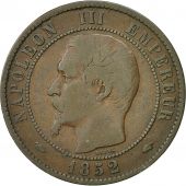 France, Napoleon III,10 Centimes, 1852, Paris, TB, Bronze,KM 771.1,Gad 248