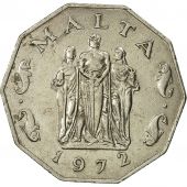 Malte, 50 Cents, 1972, British Royal Mint, TTB, Copper-nickel, KM:12