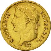 France, Napolon I, 20 Francs, 1808, Paris, EF(40-45), Gold, KM:687.1