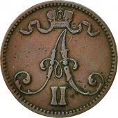 Finland, Alexander II, 5 Pennia, 1866, AU(50-53), Copper, KM:4.1