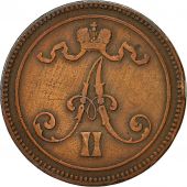 Finlande, Alexander II, 10 Pennia, 1865, TTB, Cuivre, KM:5.1