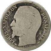 France, Napoleon III, Franc, 1852, Paris, F(12-15), Silver, KM 772