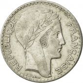 France, Turin, 20 Francs, 1938, Paris, AU(50-53), Silver, KM:879, Gadoury:852