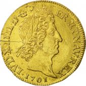 Monnaie,France,Louis XIV,Double louis dor aux 8 L et aux insignes,1701,Lille