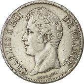 Coin, France, Charles X, 5 Francs, 1828, Lille, EF(40-45), Silver, KM:728.13