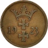 Coin, DANZIG, 2 Pfennig, 1923, AU(50-53), Bronze, KM:141