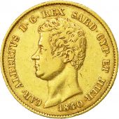Monnaie, tats italiens, SARDINIA, Carlo Alberto, 20 Lire, 1840, Torino, TTB