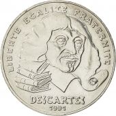 Coin, France, Descartes, 100 Francs, 1991, AU(50-53), Silver, KM:996