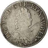 Monnaie, France, Louis XV, cu Vertugadin, Ecu, 1716, Paris, TB+, Argent
