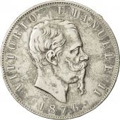 Monnaie, Italie, Vittorio Emanuele II, 5 Lire, 1876, Rome, TTB, Argent, KM:8.4