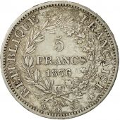 Coin, France, Hercule, 5 Francs, 1876, Bordeaux, EF(40-45), Silver, KM:820.2