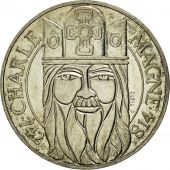 Monnaie, France, Charlemagne, 100 Francs, 1990, SUP, Argent, Gadoury:905, KM:982