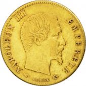 Coin, France, Napoleon III, 5 Francs,1860, Paris, Gold, EF(40-45) , KM 787.1