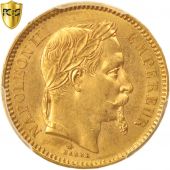 France, Napoleon III, 20 Francs, 1864, Paris, PCGS MS61, KM:801.1