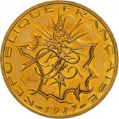 France, Mathieu, 10 Francs, 1987, Paris, MS(65-70), Nickel-brass, KM:940