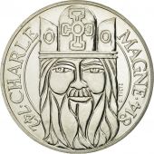 France, Charlemagne, 100 Francs, 1990, Paris, MS(65-70), Silver, KM:982