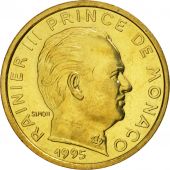 Monaco, Rainier III, 10 Centimes, 1995, Paris, MS(65-70), Aluminum-Bronze