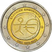 Greece, 2 Euro, 10 Jahre Euro, 2009, MS(63), Bi-Metallic