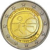 France, 2 Euro, 10 Jahre Euro, 2009, MS(63), Bi-Metallic