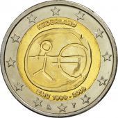 Netherlands, 2 Euro, 10 Jahre Euro, 2009, MS(63), Bi-Metallic