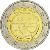 Slovakia, 2 Euro, 10 Jahre Euro, 2009, MS(63), Bi-Metallic